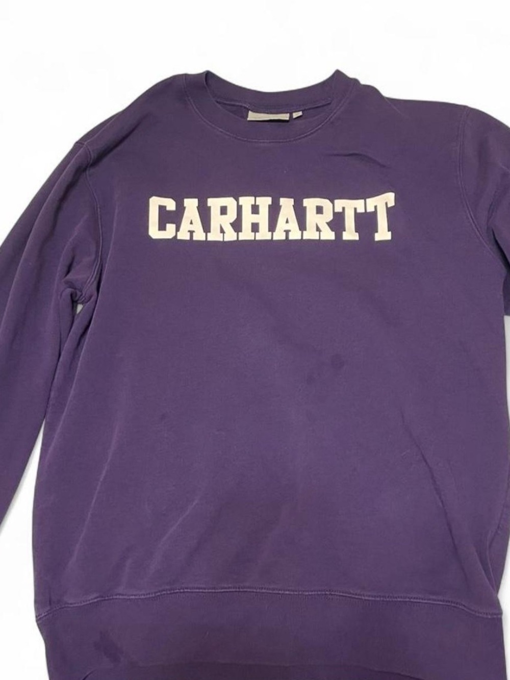 Carhartt Purple Crewneck Sweatshirt with Cream Logo